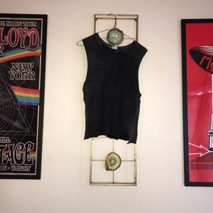 Washed Grey Distressed Tank